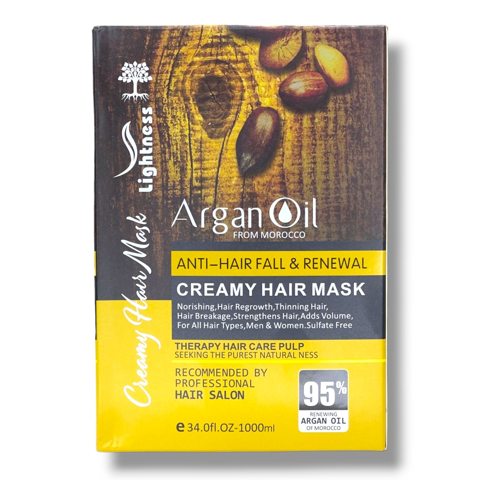 ماسک مو لایتنس اسلواکی بدون سولفات مدل Argan oil حجم 1000 میل هولوگرام دار اصل