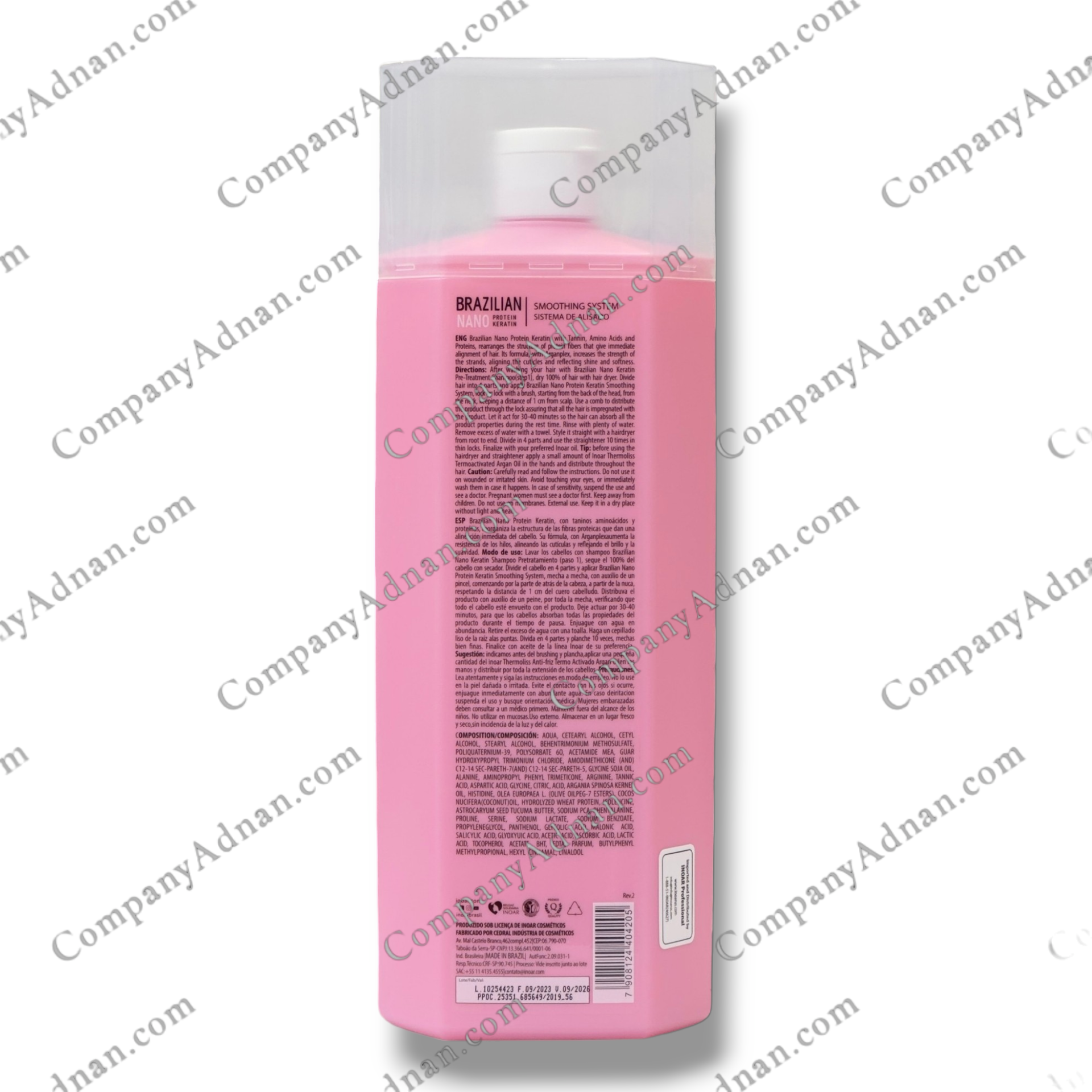 پروتئین مو ترمیم کننده برزیلین نانو اینوآر حجم 1000 میل اورجینال ا Brazilian Nano Repair hair Protein INOAR 1000 ML