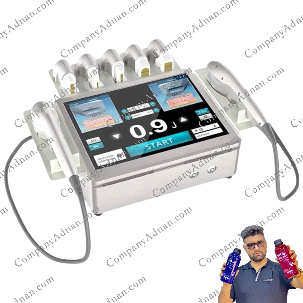 دستگاه هایفو 7 بعدی پلاس دو هندپیس صورت و بدن کمپانی عدنان قشم | 7D HIFU device plus two handpieces by Company Adnan Qeshm