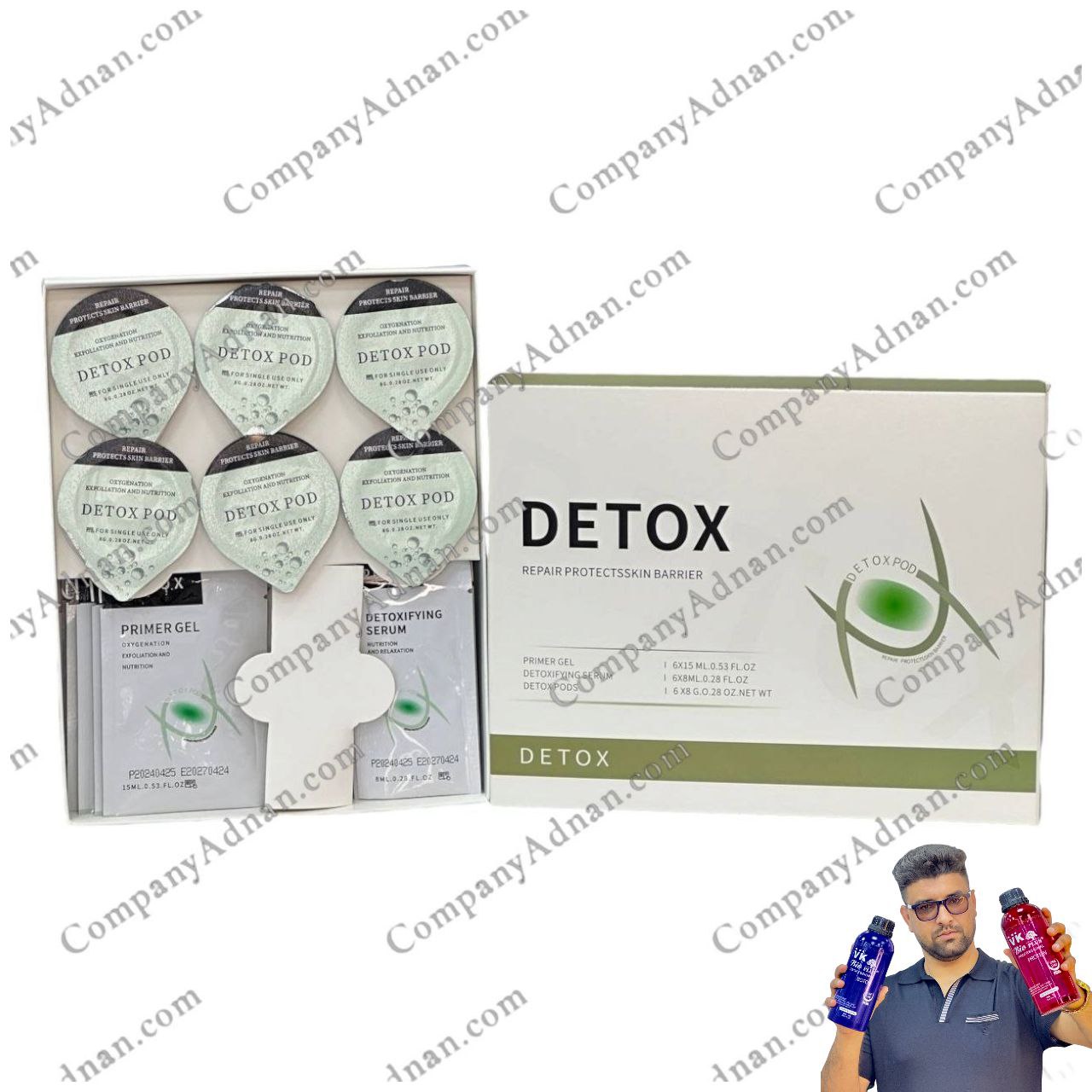 کیت پلاژن دتوکس نسل جدید جهت پاکسازی و سم‌زدایی عمقی پوست صورت از کمپانی عدنان | New Generation Plugen Detox Facial Cleansing and Skin Purifying Kit by Company Adnan