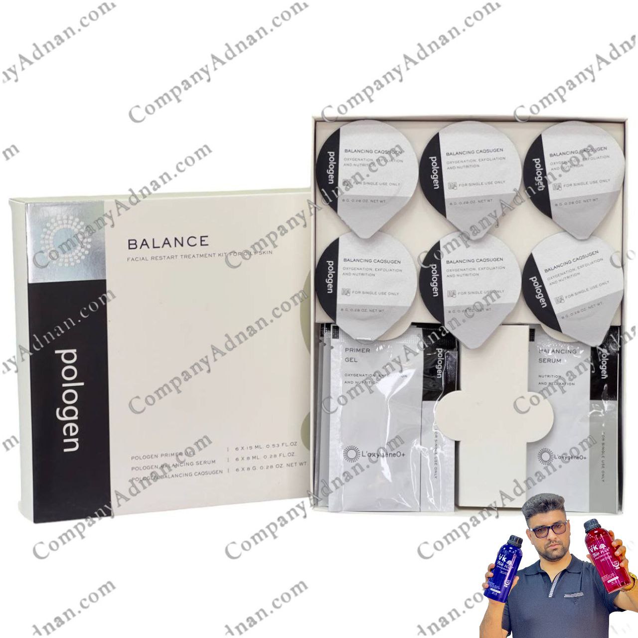 کیت پلاژن بلانس نسل جدید برای درمان جوش و کنترل چربی پوست از کمپانی عدنان | New Generation Plugen Balance Anti‑Acne and Sebum Control Facial Kit by Company Adnan