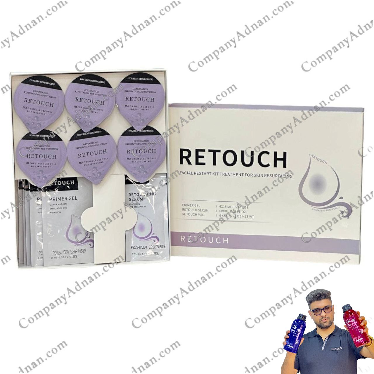 کیت پلاژن ریتاچ نسل جدید برای روشن‌سازی و درمان لک پوست از کمپانی عدنان | New Generation Plugen Retouch Anti-Spot & Whitening Facial Kit by Company Adnan