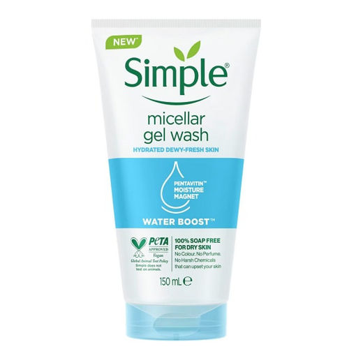ژل شستشوی میسلار واتر سیمپل Simple مدل واتر بوست Water Boost حجم 150 میل