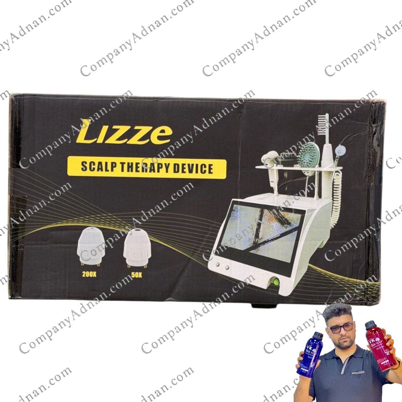 دستگاه اسکالپ ۵ کاره لیز اکستریم نیو فیس ۲۰۲۶ جهت درمان تخصصی پوست سر و مو از کمپانی عدنان | Lizze Extreme 5 in 1 Scalp and Hair Treatment Device 2026 by Company Adnan