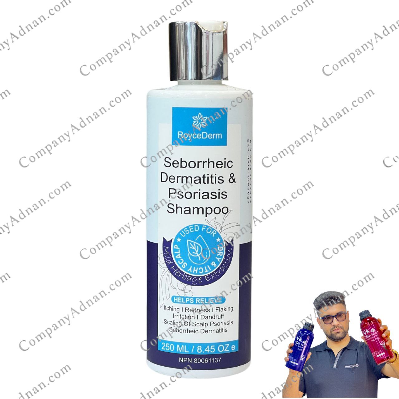 شامپو درماتیت سبورئیک و پسوریازیس رویسدرم Royce Derm