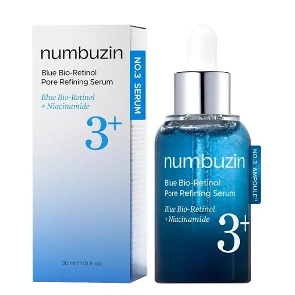 سرم بیو رتینول آبی و نیاسینامید نامبوزین Numbuzin Bio Retinol Pore Refining Serum 30Ml