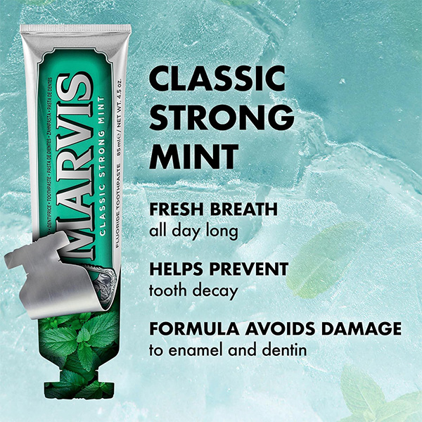 خمیر دندان نعنا کلاسیک مارویس Marvis Classic Strong Mint 85Ml