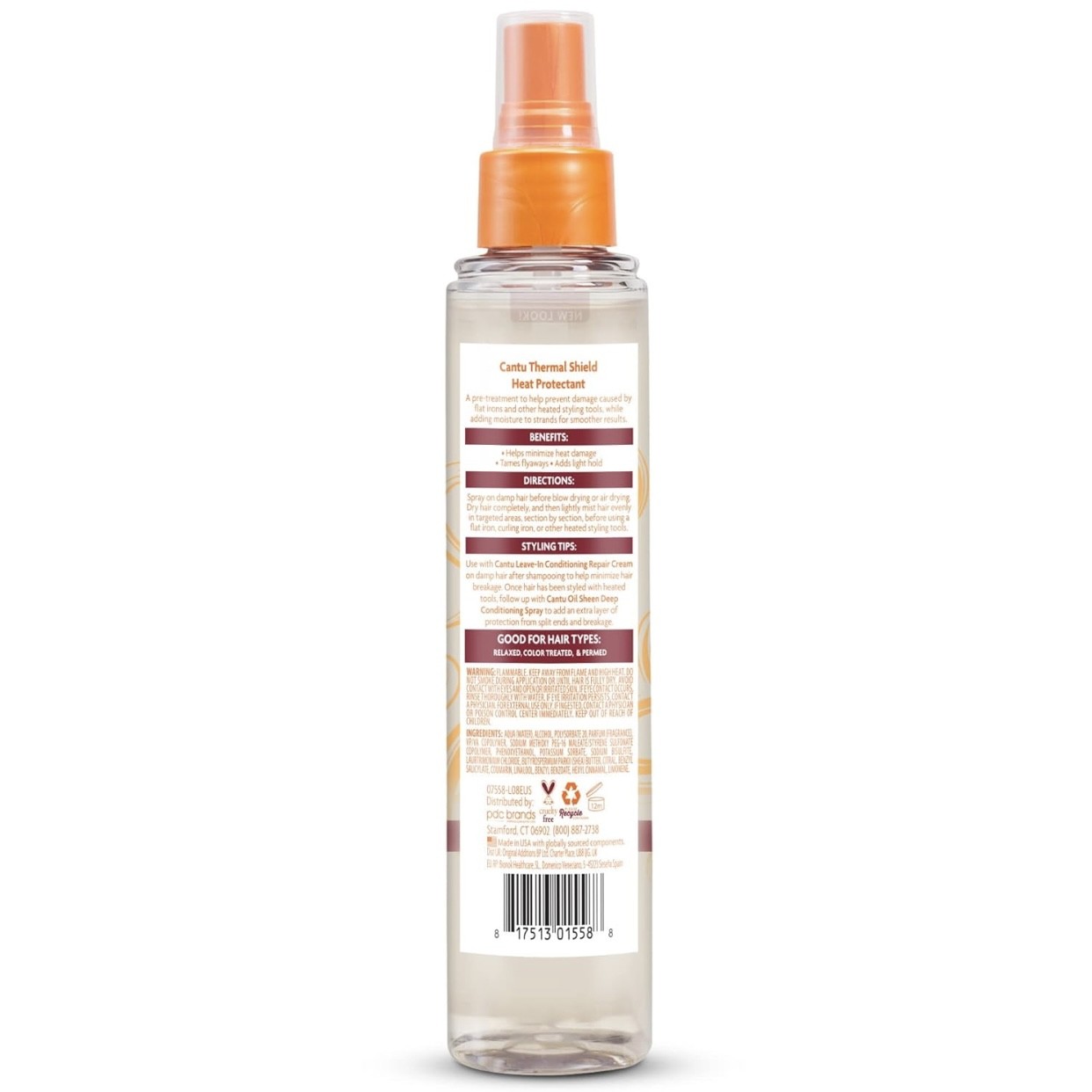 اسپری محافظ حرارتی موی فر کنتو Cantu Thermal Shield Heat Protectant حجم 151 میلی لیتر