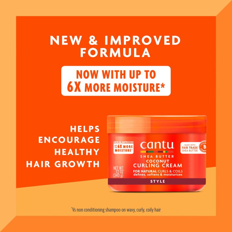 کرم موی فر کننده کنتو نارگیل و شی باتر Cantu Coconut Curling Cream حجم 340 گرم