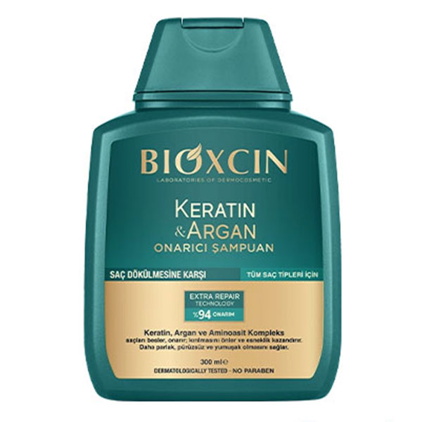 شامپو کراتین و آرگان بیوکسین Bioxcin keratin & Argan Repairing Shampoo 300Ml